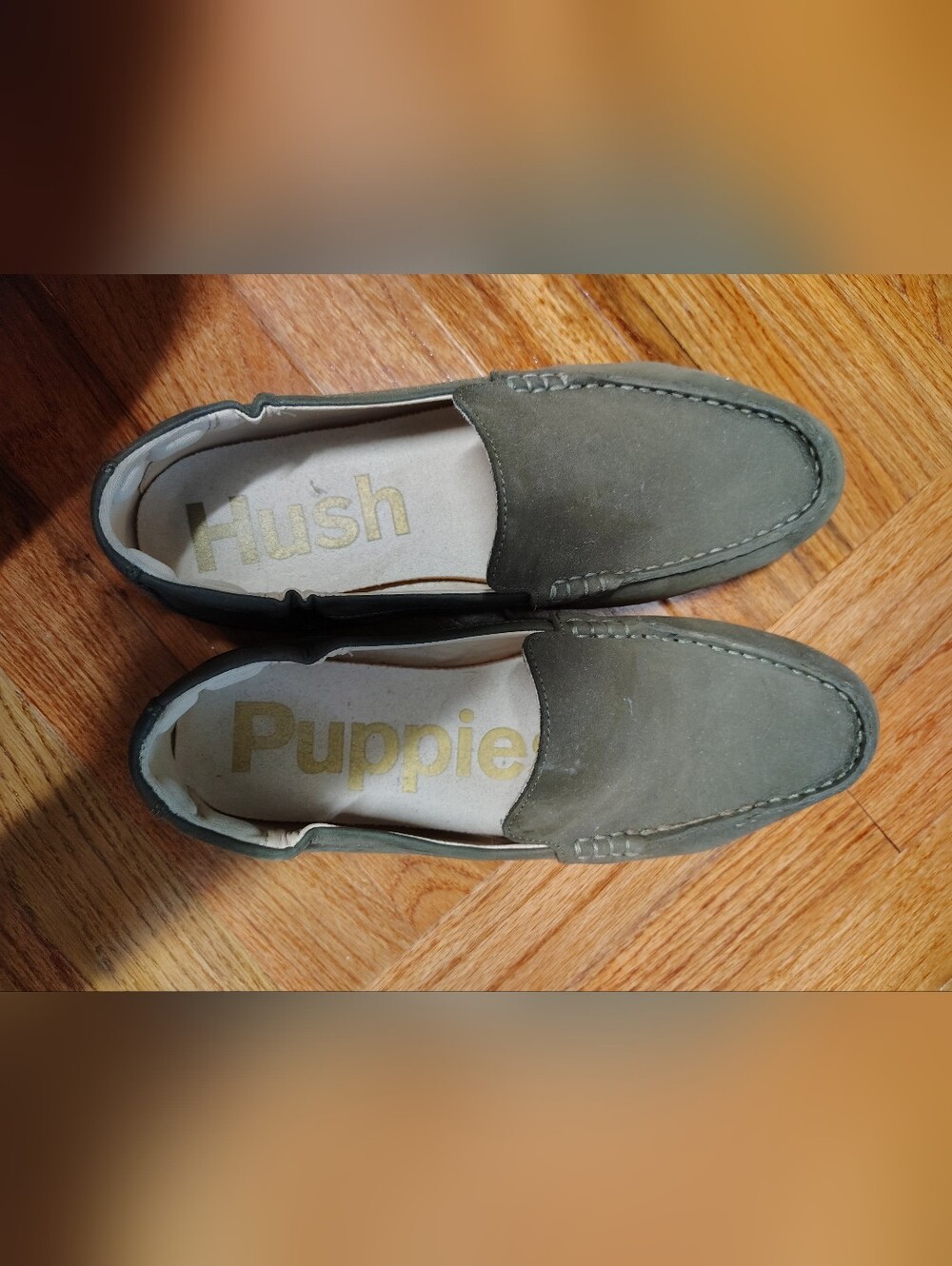 Women's Hush puppies Green Suede Shoes